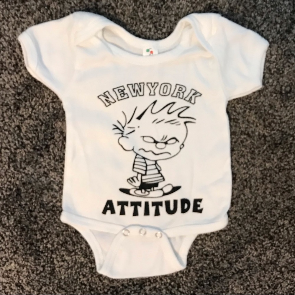 NWOT Baby onesie size Small “New York Attitude”